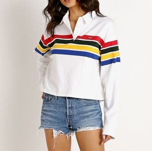 LEVI'S Rugby Crop Polo Shirt (M)